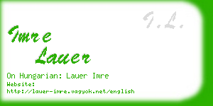 imre lauer business card